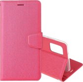 Voor Samsung Galaxy A71 5G Zijden Textuur Horizontale Flip Leren Case met Houder & Kaartsleuven & Portemonnee & Fotolijst (Rose Rood)