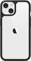 Apple iPhone 13 Mini Hoesje Hybride Back Cover Transparant/Zwart