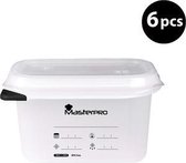 Pack 6 Hermetische voeringen 1 liter Bergner Collection Foodies