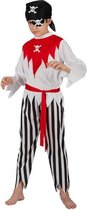 Carnival Toys Piratenpak Junior Polyester Wit/zwart 5-delig Mt 138