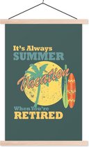 Porte-affiche avec affiche - Affiche scolaire - Vintage - Été - Surf - 60x90 cm - lattes vierges