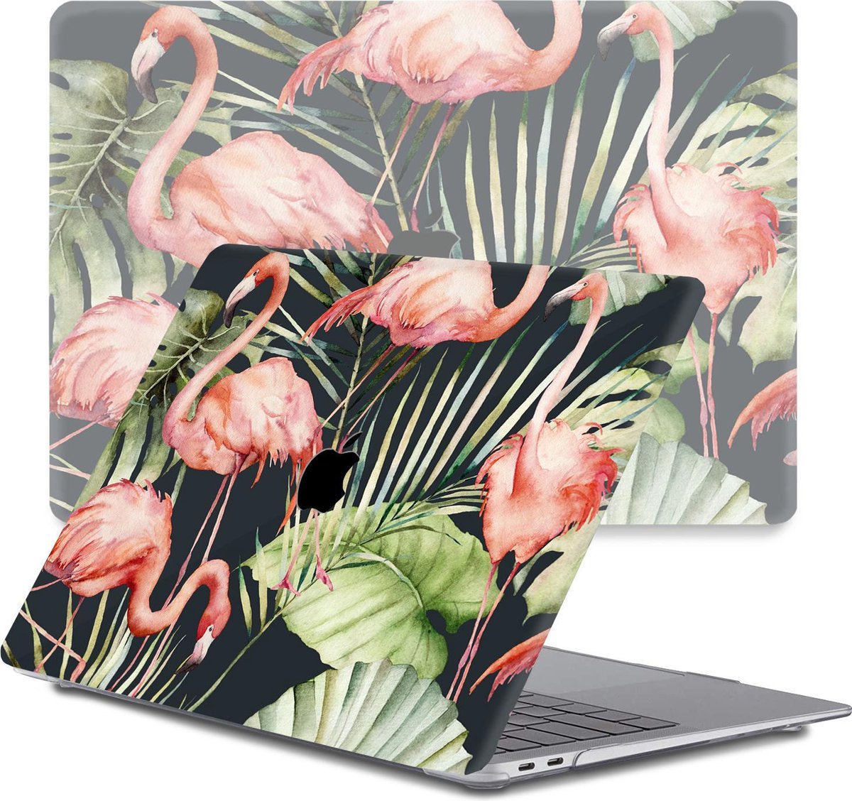 Lunso - cover hoes - MacBook Pro 16 inch (2019) - Flamingo Jungle - Vereist model