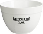 Saladeschaal Groot Wit/Zwart Porselein Ø 21 cm - 2 L