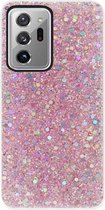 ADEL Premium Siliconen Back Cover Softcase Hoesje Geschikt voor Samsung Galaxy Note 20 Ultra - Bling Bling Roze