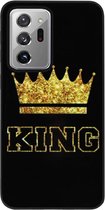 ADEL Siliconen Back Cover Softcase Hoesje Geschikt voor Samsung Galaxy Note 20 Ultra - King Koning