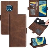 Voor Nokia XR20 Dual-side Magnetische Gesp Horizontale Flip Lederen Case met Houder & Kaartsleuven & Portemonnee (Bruin)