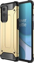 OnePlus 9 Pro Hoesje - Mobigear - Outdoor Serie - Hard Kunststof Backcover - Goud - Hoesje Geschikt Voor OnePlus 9 Pro