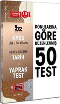 2022 KPSS Lise Ön Lisans Genel Kültür Tarih Yaprak Test