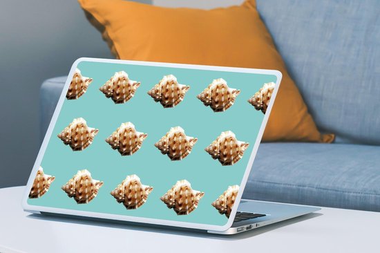 Sticker pour ordinateur portable - 17,3 pouces - Coquillages - Motifs - Vert