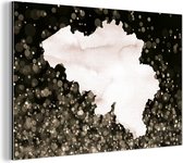 Wanddecoratie Metaal - Aluminium Schilderij Industrieel - Kaart - België - Stippen - 180x120 cm - Dibond - Foto op aluminium - Industriële muurdecoratie - Voor de woonkamer/slaapkamer