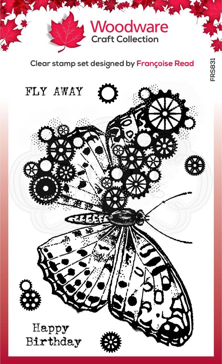Woodware Clear stamp - Vlinder - A6 - Polymeer
