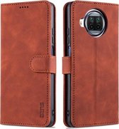 Voor Xiaomi Redmi Note 9 Pro 5G AZNS Huid Voelen Kalf Textuur Horizontale Flip Lederen Case met Kaartsleuven & Houder & Portemonnee (Bruin)
