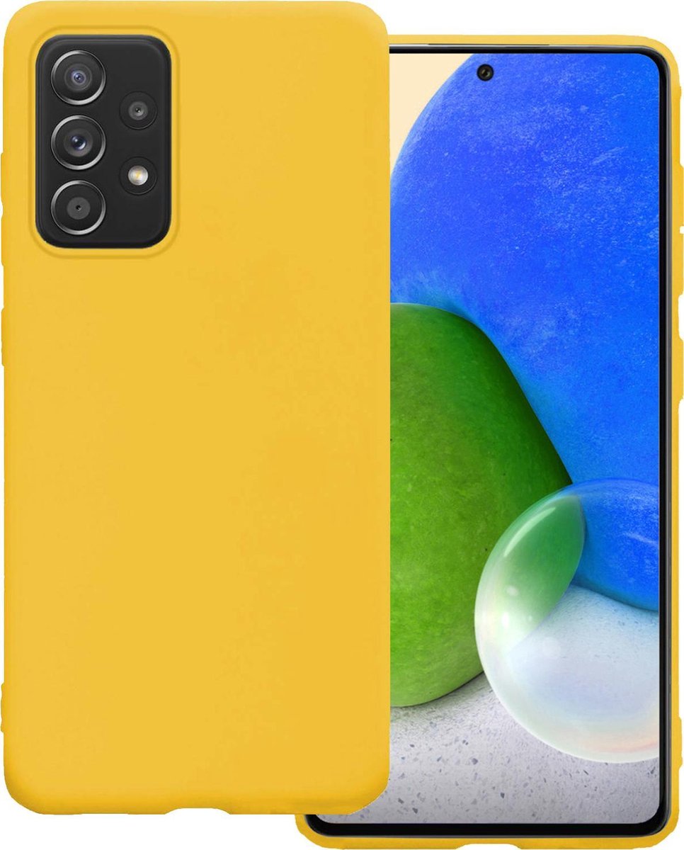 Hoesje Geschikt voor Samsung Galaxy A72 - Sterk & Shockproof - Hoes Cover - Siliconen Case - Geel