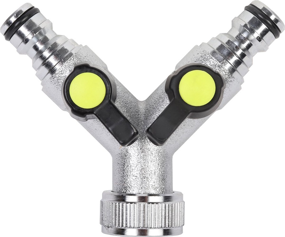 Talen Tools - Tuinslang Y-vertakking - 2 bolkraantjes - 1 inwendig