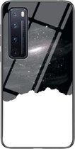Voor Huawei nova 7 Pro 5G Sterrenhemelpatroon Gehard Glas + TPU Schokbestendig Beschermhoes (Universe Sterrenhemel)