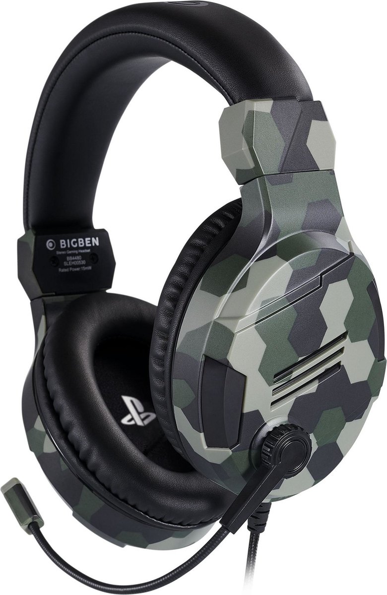 Bigben Official Licensed PS4 & PS5 V3 Stereo Gaming Headset Camo