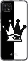 6F hoesje - geschikt voor Samsung Galaxy A22 5G -  Transparant TPU Case - Chess #ffffff