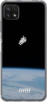 6F hoesje - geschikt voor Samsung Galaxy A22 5G -  Transparant TPU Case - Spacewalk #ffffff