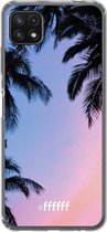 6F hoesje - geschikt voor Samsung Galaxy A22 5G -  Transparant TPU Case - Sunset Palms #ffffff