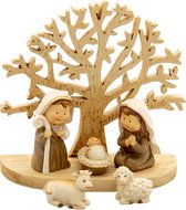Clayre & Eef Beeld Jezus 11x5x10 cm Bruin Polyresin Kerstdecoratie