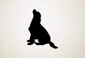 Cockalier - Silhouette hond - M - 77x60cm - Zwart - wanddecoratie