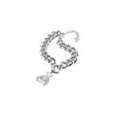 Guess Damen-Armband Edelstahl Swarovski-Kristall L Zilver 32015826
