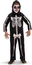 Carnival Toys Jumpsuit Skeleton Junior Polyester Zwart/wit Mt 104/110