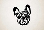 Wanddecoratie - Hond - Franse Bulldog 4 - L - 90x75cm - Zwart - muurdecoratie - Line Art