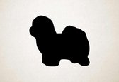 Silhouette hond - Coton De Tulear - - M - 60x71cm - Zwart - wanddecoratie