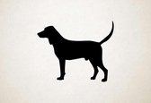 Silhouette hond - Artois Hound - Artois Hound - M - 60x74cm - Zwart - wanddecoratie