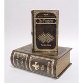 6,9 / 4,9 x 22,2 / 17,2 cm - Boek Doos - Set van twee kunstleren boekdozen - Klassiek Boek