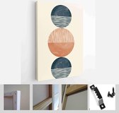 Mid Century Modern Design. A trendy set of Abstract Hand Painted Illustrations for Wall Decoration, Social Media Banner, Brochure Cover Design - Modern Art Canvas - Vertical - 1952