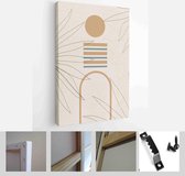 Mid Century Modern Design. A trendy set of Abstract Hand Painted Illustrations for Wall Decoration, Social Media Banner, Brochure Cover Design - Modern Art Canvas - Vertical - 1952