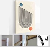 A trendy set of Abstract Hand Painted Illustrations for Postcard, Social Media Banner, Brochure Cover Design or Wall Decoration Background - Modern Art Canvas - Vertical - 19086990