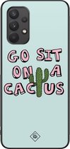 Samsung A32 4G hoesje - Go sit on a cactus | Samsung Galaxy A32 4G case | Hardcase backcover zwart