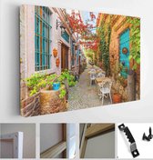 Ayvalik, Turkey - November 08, 2018 : Colorful historical street view in Ayvalik Town - Modern Art Canvas - Horizontal - 1225957369 - 115*75 Horizontal