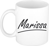 Marissa naam cadeau mok / beker sierlijke letters - Cadeau collega/ moederdag/ verjaardag of persoonlijke voornaam mok werknemers