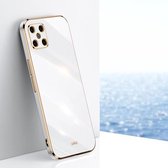 Voor Huawei nova 8 SE XINLI Straight 6D Plating Gold Edge TPU Shockproof Case (wit)