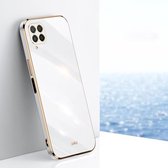 Voor Huawei nova 6 SE XINLI Straight 6D Plating Gold Edge TPU Shockproof Case (wit)