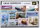 Graf Zeppelin – Luxe postzegel pakket (A6 formaat) - collectie van 25 verschillende postzegels van Graf Zeppelin – kan als ansichtkaart in een A6 envelop. Authentiek cadeau - kado