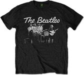 The Beatles Heren Tshirt -S- 1968 Live Photo Zwart