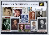Amerikaanse Presidenten – Luxe postzegel pakket (A6 formaat) : collectie van 25 verschillende postzegels van Amerikaanse Presidenten – kan als ansichtkaart in een A6 envelop, authentiek cadeau, kado tip, geschenk, kaart, USA, president, United States