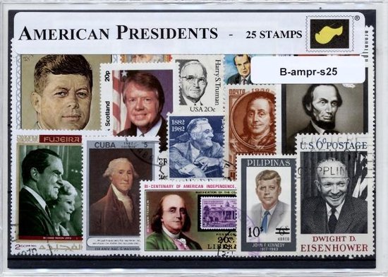 Amerikaanse Presidenten – Luxe postzegel pakket (A6 formaat