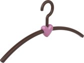 De Kledinghanger Gigant - 4 x Garderobehanger Eve kunststof choco / roze, 45 cm