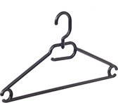De Kledinghanger Gigant - 100 x Multihanger kunststof zwart met draaibare haak, 42 cm