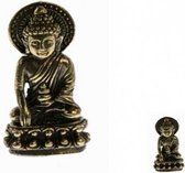 Minibeeldje Boeddha lang leven Amitayus messing - 3.3 cm (4 stuks)
