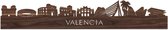 Skyline Valencia Notenhout - 80 cm - Woondecoratie design - Wanddecoratie met LED verlichting