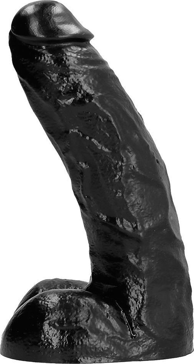 Goedkoopste All Black Klassieke Dildo 25,5 x 4,1 cm - zwart