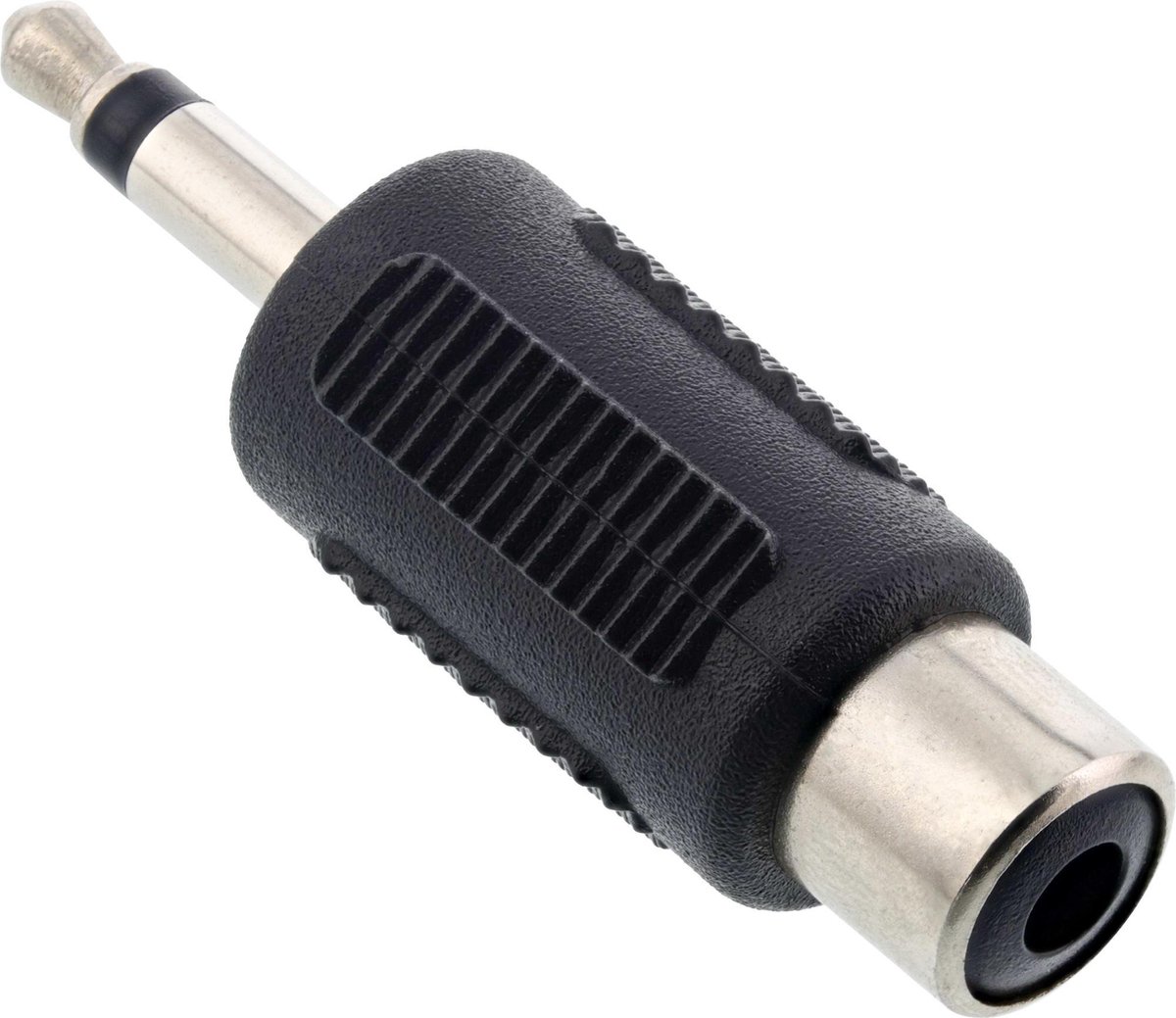 InLine 99326 tussenstuk voor kabels 3.5mm jack male RCA Zwart