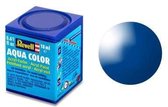 Revell Aqua #52 Blue - Gloss - RAL5005 - Acryl - 18ml Verf potje